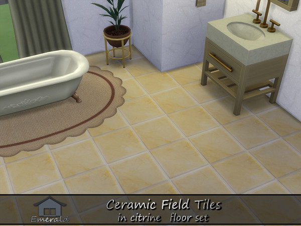 Sims 4 — Ceramic Field Tiles in citrine floor3 by Emerald — Ceramic Field Tiles are designed to be stunning,incredibly