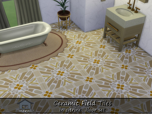 Sims 4 — Ceramic Field Tiles in citrine floor5 by Emerald — Ceramic Field Tiles are designed to be stunning,incredibly