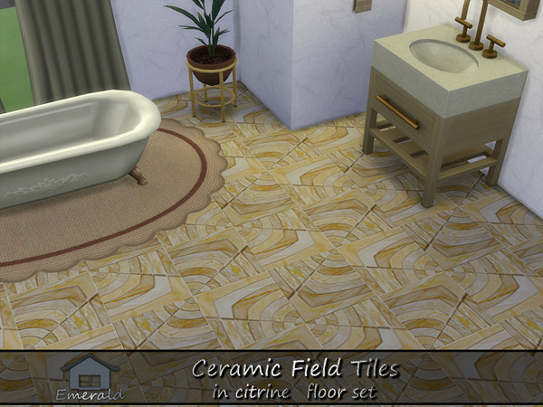 Sims 4 — Ceramic Field Tiles in citrine floor6 by Emerald — Ceramic Field Tiles are designed to be stunning,incredibly