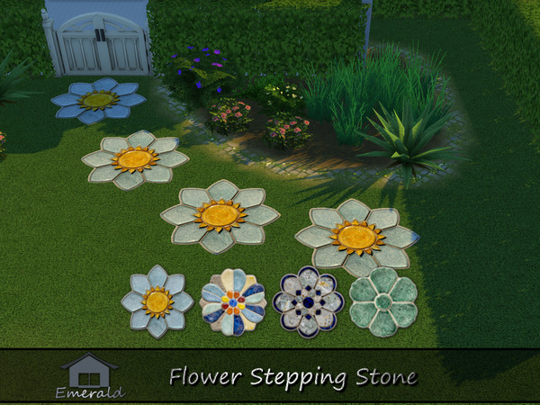 Sims 4 — FlowerSteppingStone6 by Emerald — Flower Stepping Stone will create a perfect walkway and give a charm to your