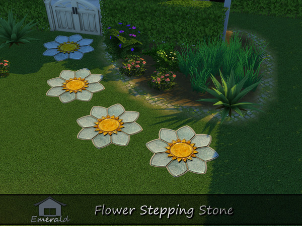 Sims 4 — FlowerSteppingStone1 by Emerald — Flower Stepping Stone will create a perfect walkway and give a charm to your