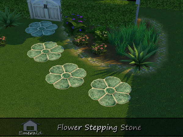 Sims 4 — FlowerSteppingStone2 by Emerald — Flower Stepping Stone will create a perfect walkway and give a charm to your