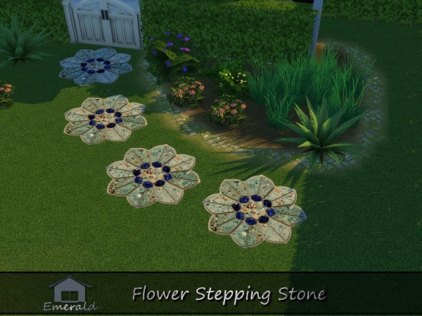 Sims 4 — FlowerSteppingStone4 by Emerald — Flower Stepping Stone will create a perfect walkway and give a charm to your