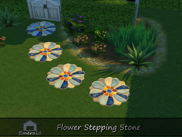 Sims 4 — FlowerSteppingStone5 by Emerald — Flower Stepping Stone will create a perfect walkway and give a charm to your