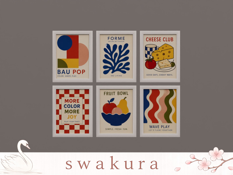Sims 4 wall art CC IRO Poster by Swakura