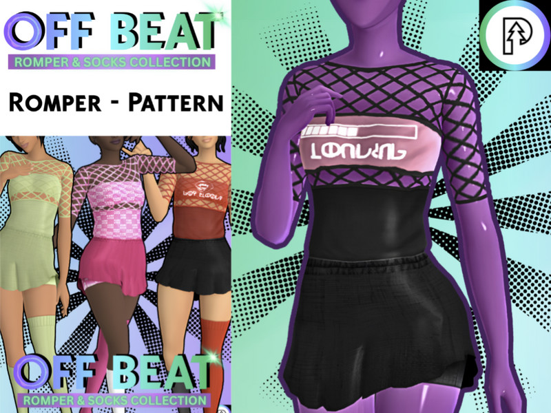 Sims 4 men’s clothing CC OFFBEAT - Romper in Patterns by PineTreesAndIncense