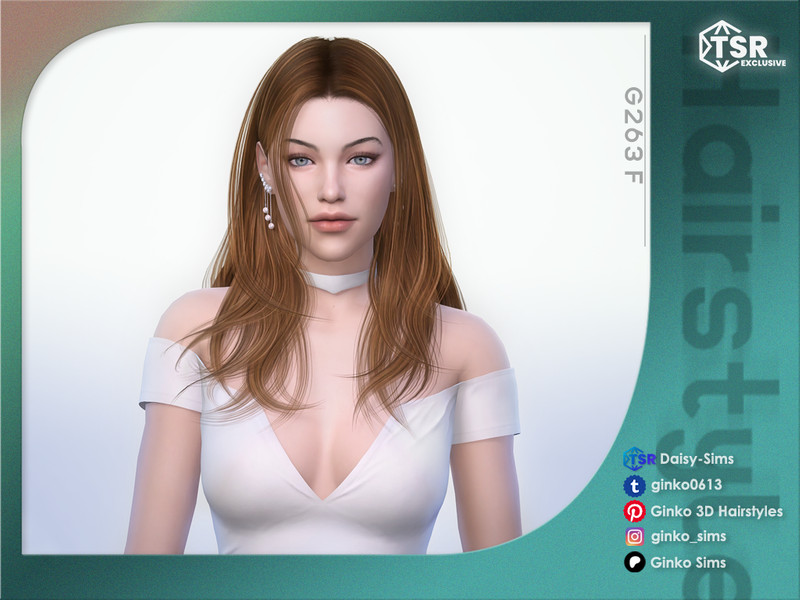 Sims 4 long flowing and layered hairstyle CC Layered Long Hair by Daisy-Sims