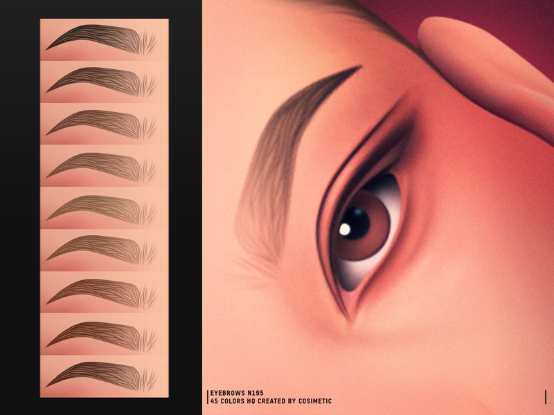 Sims 4 eyebrow CC MM Lashwood Brows by cosimetic