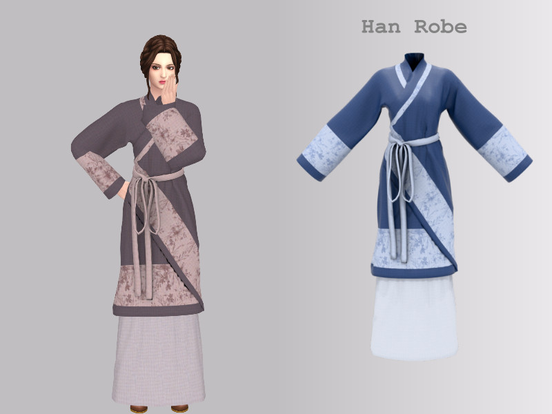 Sims 4 pajama CC Han Robe by Yinyn
