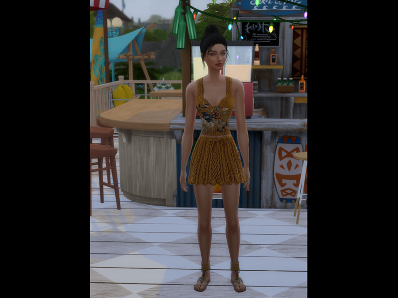 Sims 4 fall clothing CC Summer Knit Skirt and Top by alisserpo82