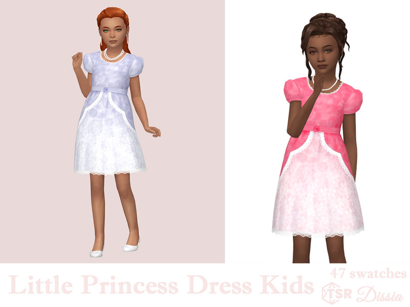 Sims 4 kids clothing CC Little Princess Dress Kids by Dissia
