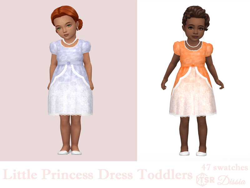 Sims 4 toddler girl clothing CC Little Princess Dress Toddlers by Dissia
