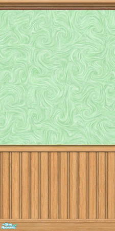 Sims 2 — MDP Pastel Green Swirl Panel in Light by MelandStv — There are 12 colourful walls in this set. They are part of