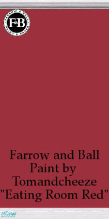 Sims 2 — Farrow and Ball Paint "Eating Room Red" by tomandcheeze — Farrow and Ball Paint by Tomandcheeze -