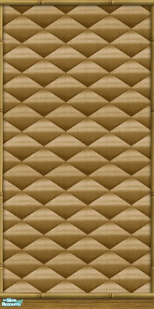 Sims 2 — Sim Tiki - Kitchen 10 by Shannanigan — Full Wall of Quilted Brass