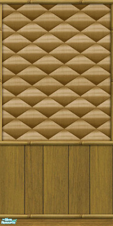 Sims 2 — Sim Tiki - Kitchen 2 by Shannanigan — Quilted Brass with Wood Paneling