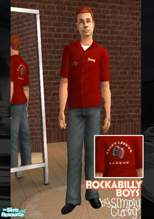 Sims 2 — Rockabilly Boys - Individual Item by SIMplyCurvy — Retro-inspired bowling and western shirts for your rockabilly