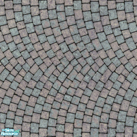 Sims 2 — Arc Stone Paving 4 by Lola — Light Grey Arced Stone Paving. Perfect For The Garden Patio!