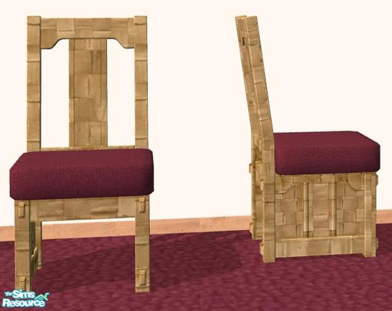 Sims 2 — NK Natural Weave LR - Desk Chair Base by MoMama — A natural weave frame makes this chair stand out.