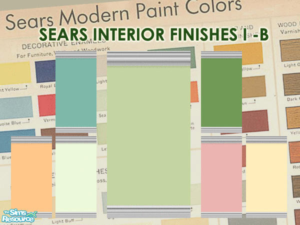 Sims 2 — Sears Interior Finishes 1B  by h3psibah — Same Sears catalog colors as set 1, but here with crown molding. By
