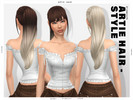 Sims 4 — Artie High Ponytail Hairstyle by Leah_Lillith — There is optional recolor (color wheel) which can be found in