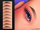 Sims 4 — Defined Arch Eyebrows by cosimetic — This eyebrow style offers a simple, structured look with clear hair