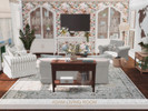 Sims 4 — Adam Living Room by BlusterSims — The Adam Living Room combines elegant vintage charm with soft floral patterns,