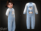 Sims 4 — Toddler - Cozy winter pajama set with cute snowy print by Garfiel — A cozy toddler pajama set featuring a soft