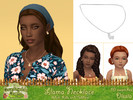 Sims 4 — Llama Necklace by Dissia — Llama shape necklaces for adults, kids and toddlers