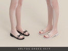 Sims 4 — Cute Slippers with bow Female by Arltos — 7 colors.