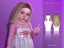 Sims 4 — LEXEL - Loretta long parted pulled back child hairstyle by LEXEL_s — 35 swatches
