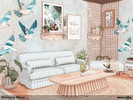 Sims 4 — Morning Wave by Nessca — Morning Wave is a spacious dining room inspired by holidays, the blue of the ocean, and