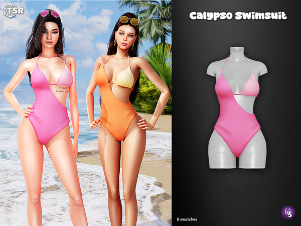 Sims 4 — Calypso Swimsuit by WisteriaSims — for woman