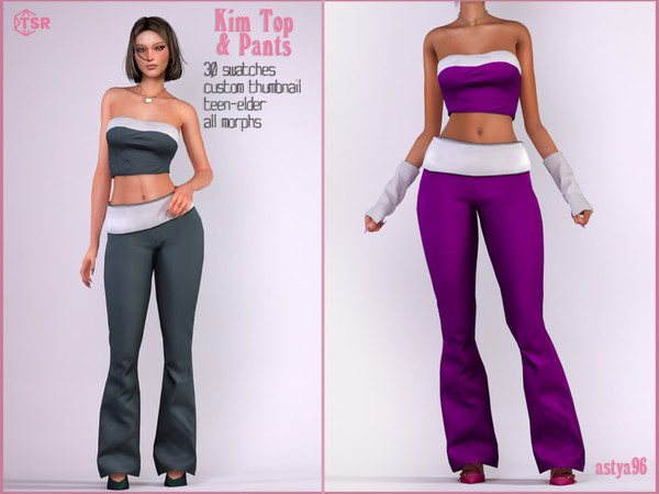 Sims 4 — Kim Bando Top by astya96cc — 30 swatches