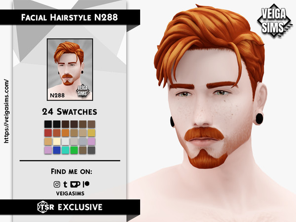 Sims 4 — Facial Hair Style by David_Mtv2 — Facial Hair Style N288
