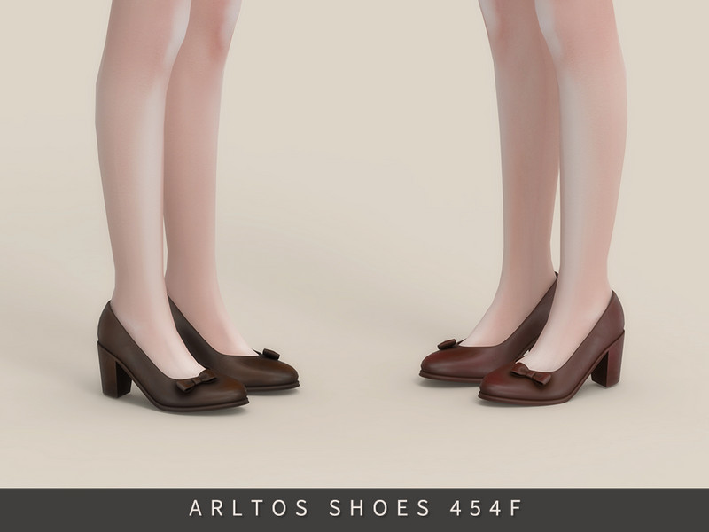 Sims 4 lace bow and ruffle fashion CC Vintage Bow Pumps by Arltos