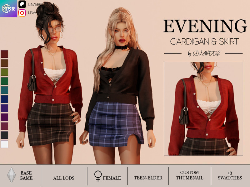 Sims 4 formal wear CC EVENING - CARDIGAN by linavees
