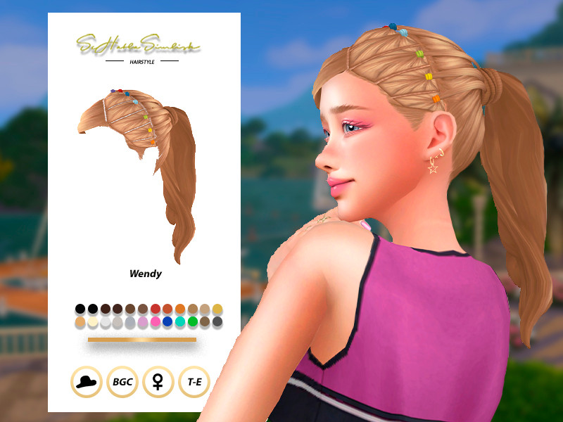 Sims 4 CC Wendy Hairstyle by sehablasimlish