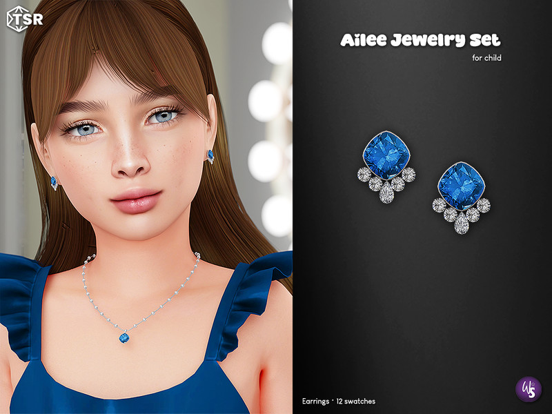 Sims 4 CC Earrings - child by WisteriaSims