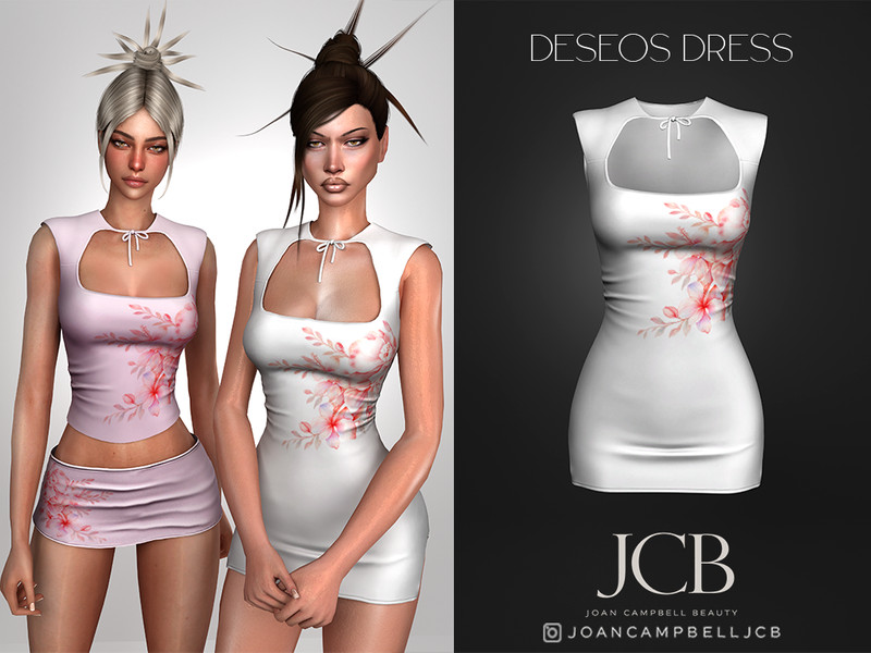 Sims 4 CC DESEOS DRESS by Joan_Campbell_Beauty_