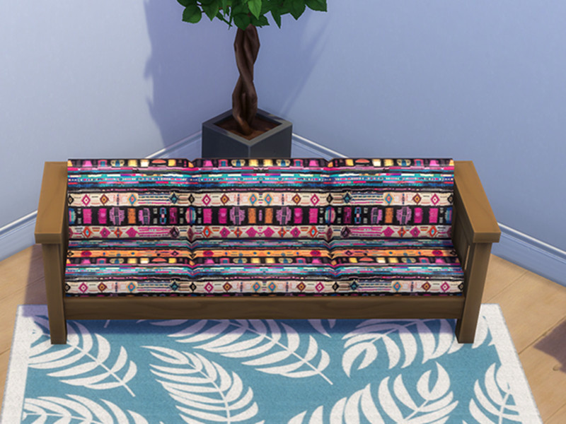 Sims 4 sofa loveseat and lounge seating CC Bohemian Sofa by Surfkitten