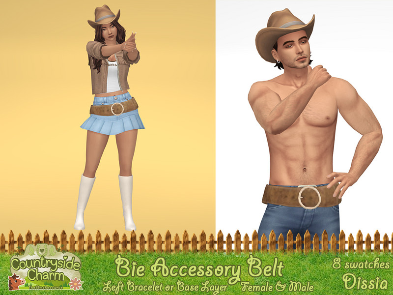 Sims 4 CAS-slot accessory CC Bie Belt - Base Layer Category by Dissia