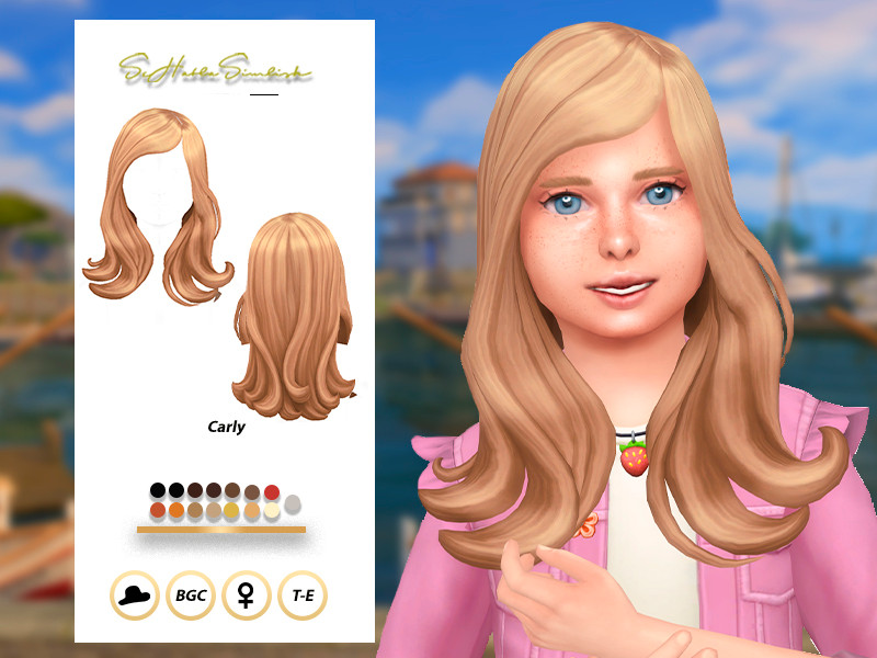 Sims 4 Maxis Match hair CC Carly Hairstyle for Children by sehablasimlish