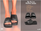 Sims 4 — Slip-On Low  Platform Sandals by astya96cc — 37 swatches