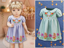 Sims 4 — Infant - Summer floral embroidery dress by MysteriousOo — A charming infant dress with puff sleeves, a rounded