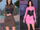 Sims 4 — Violetta Dress with Corset by astya96cc — 61 swatches