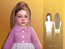 Sims 4 — LEXEL - Midnight toddler updo ponytail with curly bang by LEXEL_s — 35 swatches