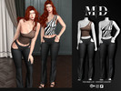Sims 4 — Giuliana set - Y2K top and pants by Mydarling20 — Outfit Information Age Groups: Teens, Young Adults, Adults,