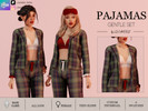 Sims 4 — PAJAMAS SET - TOP by linavees — New Mesh