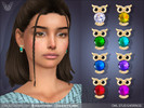 Sims 4 — Owl Stud Earrings For Adults Kids And Toddlers by feyona — Owl Stud Earrings for adults, kids and toddlers come